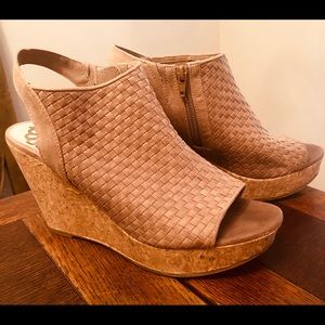 Fergalicious Woven Leather Wedge